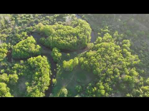 Wild river aerial drone shot - YouTube