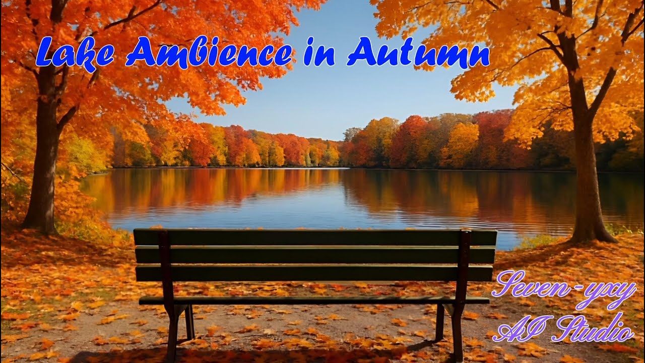 Lake Ambience in Autumn ✨️ Ambience for Sleep Study & Meditation Background 