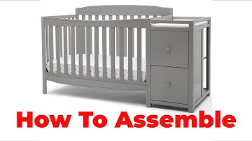 How To Assemble Delta Children Mason 6-in-1 Convertible Crib and Changer,  Bianca White Cradle
