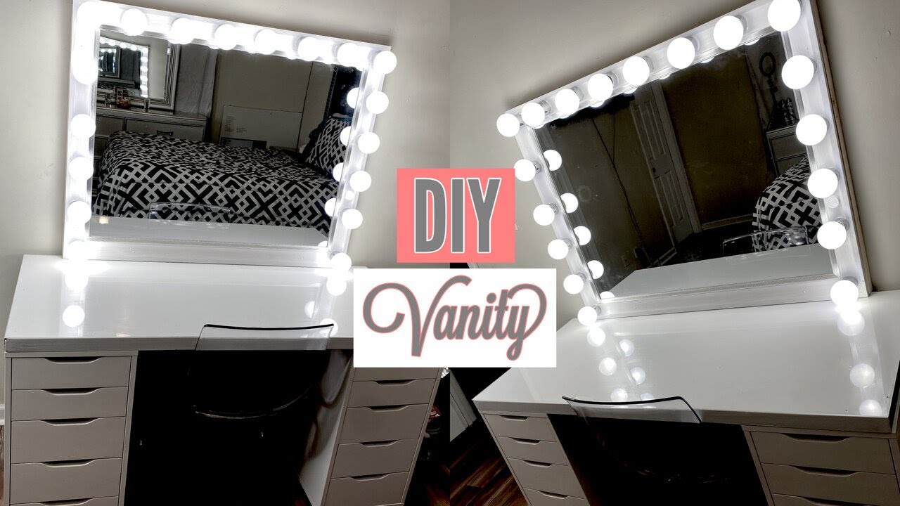 D.I.Y VANITY WITH DIMMABLE LIGHTS| VERY DETAILED| UNDER $300|TIESHA LA'KEIA