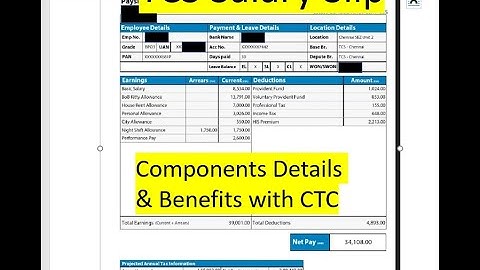 TCS salary slip components #tcs #salary #it #engineer