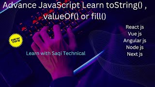 Lecture No 28 Advance JavaScript Learn toString or valueOf or fill URDU/HINDI