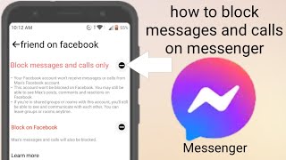 Block video calls & messages but still friends on messenger screenshot 5