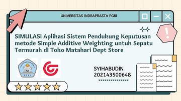 Simulasi Aplikasi Skripsi Unindra | SPK Sepatu Termurah Menggunakan Metode SAW Pada Matahari Store