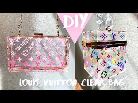 Louis Vuitton lv round box bag transparent make up bag