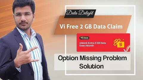 Vi Extra 2 GB Data Claim Options Not Showing Problem Solution In Hindi| How To Claim 1 GB Data in Vi
