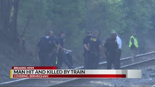 Pedestrian struck, killed by train in Birmingham
