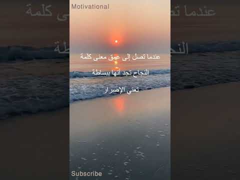 عندما تصل إلى عمق معنى كلمة النجاج تجد أنها ببساطة تعني الإصرار