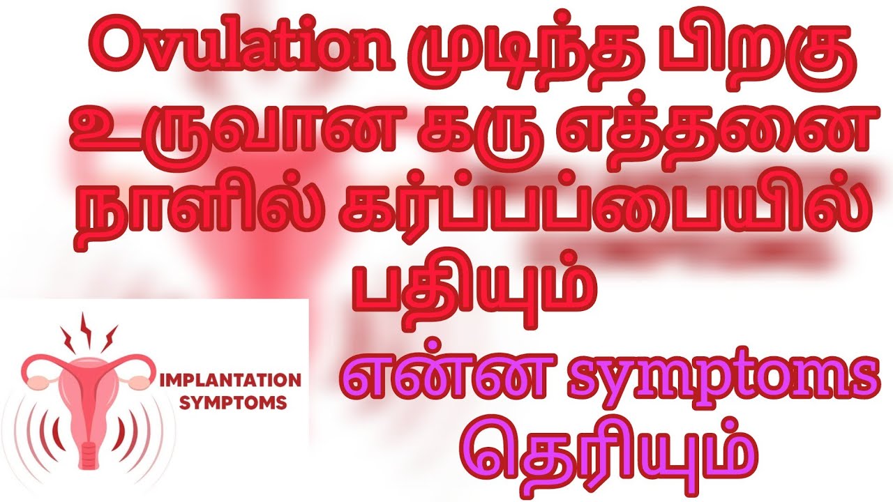 When baby implant after ovulation in tamil/pregnancy symptoms in tamil/early pregnancy/