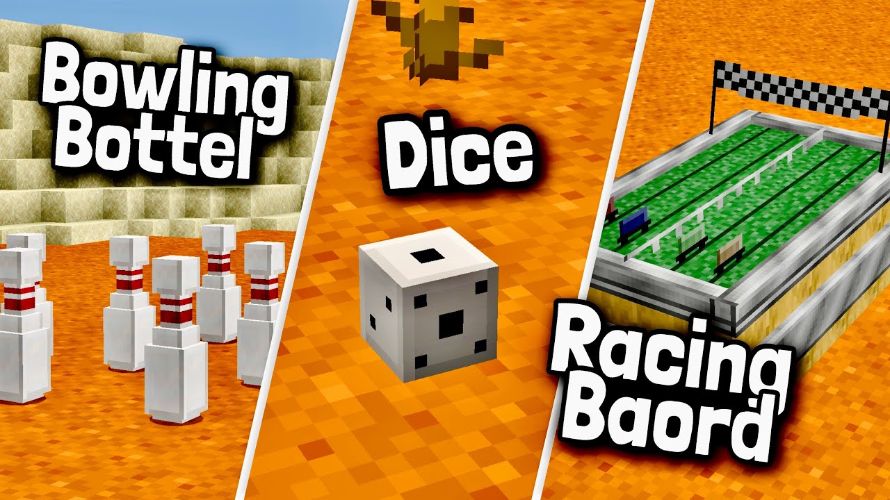 BOWLING BOTTEL 🎳, DICE , RACING BOARD MOD FOR MINECRAFT PE minecraft o ...