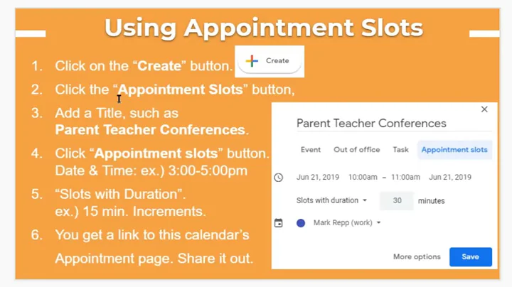 Using Appointment Slots in Google Calendar