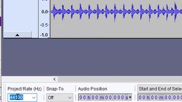 Edit Sample Rate in Audacity
