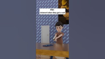 Introvert people when they get a phone call  #3d #funny #shorts #introvert #memes  #cartoon