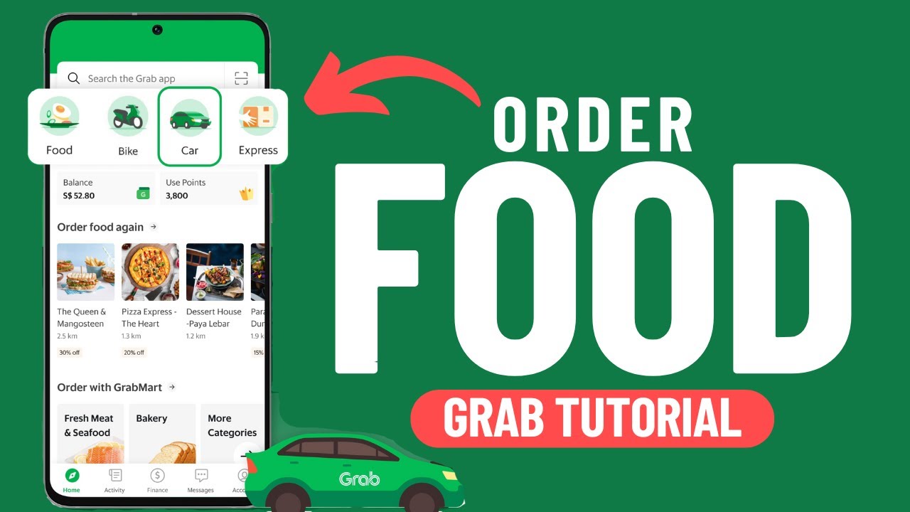 How to Order Food on Grab App { STEP BY STEP } - YouTube