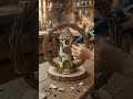 Female hands crafting woodland v…