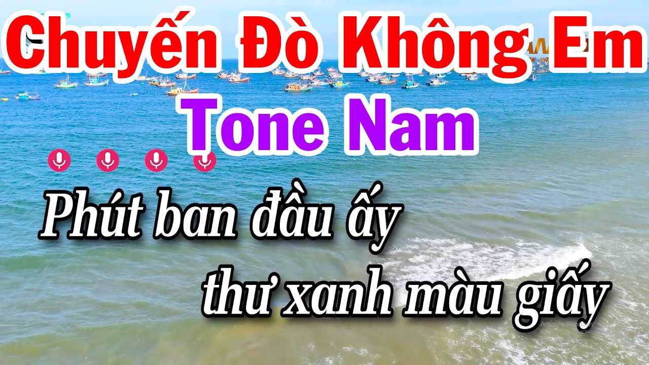 Karaoke Chuyến Đò Không Em Tone Nam Nhạc Trữ Tình Bolero Dễ Hát Tuấn Cò