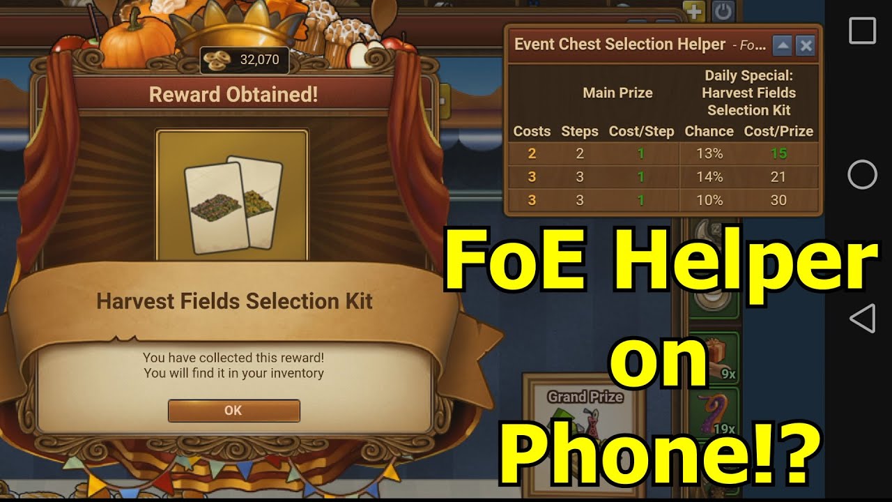 of Empires FoE Helper on Phone!? How to use FoE Helper Event