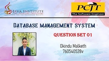 Database Management System | Question Set 1 | 1st Year | Semester 01 |  | Okindu Malketh