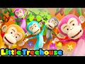Five Little Monkeys Jumping on the Bed | Kindergarten Nursery Rhymes & Kids Song by Little Treehouse