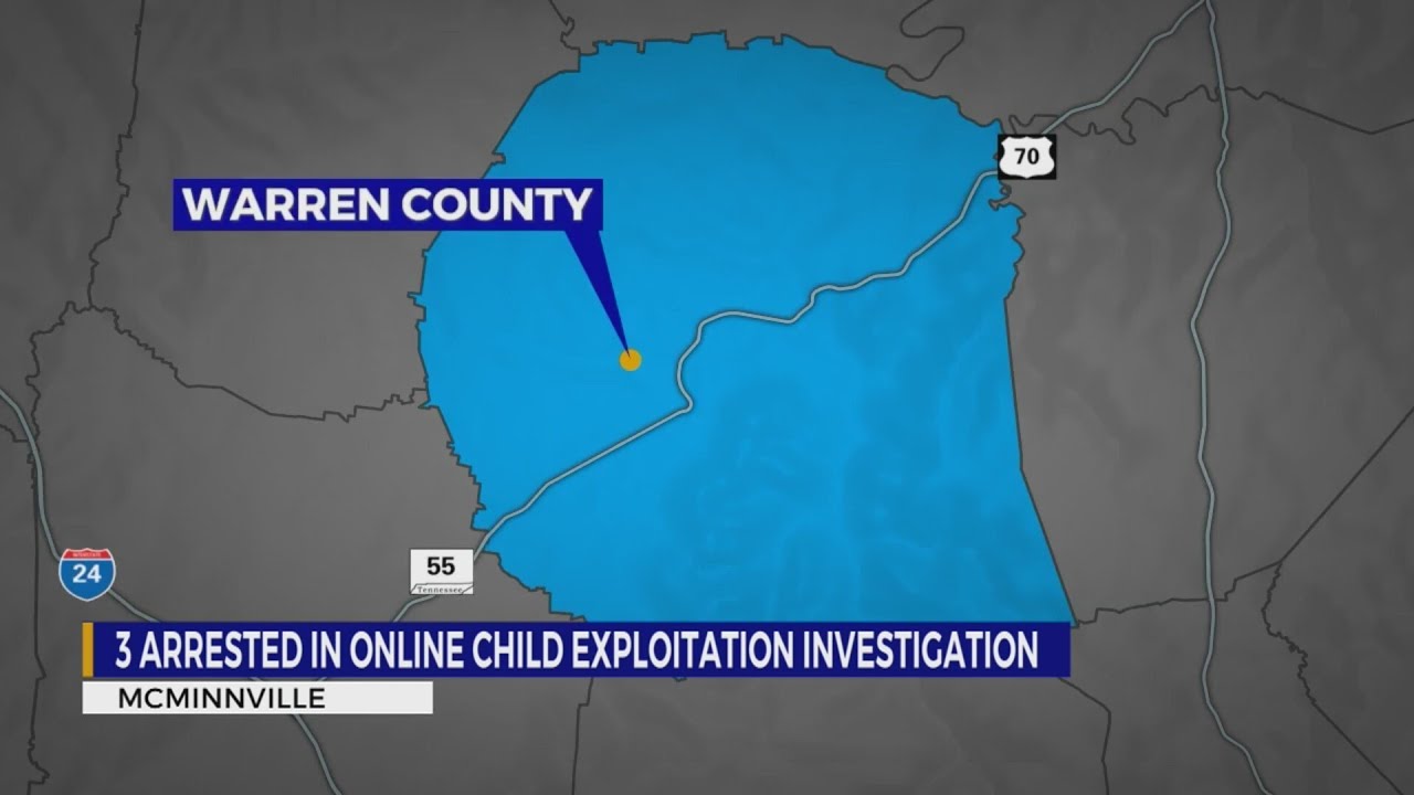 3 men charged with child sexual exploitation in Warren County, TN