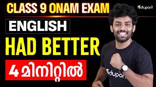 CLASS 9 English| Had Better In 4 Minutes| Eduport CLASS 9