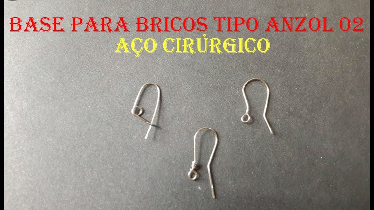 Base Para Brincos Tipo Anzol 02 Aço Cirúrgico
