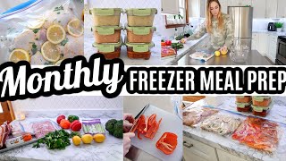 EASY MONTHLY FREEZER MEAL PREP RECIPES COOK WITH ME LARGE FAMILY MEALS WHATS FOR DINNER