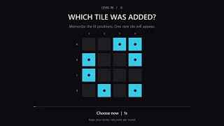 Spot the New Tile in the Pattern - 12 Rounds