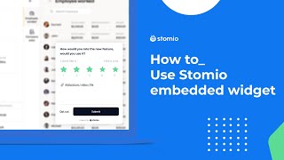 How to use Stomio embedded widget