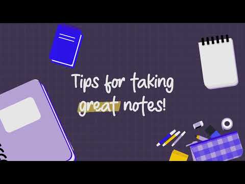Tips for taking great notes