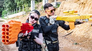 LTT Game Nerf War : Warriors SEAL X Nerf Guns Fight Crime Group Mr Close Crazy Red Crime Squad