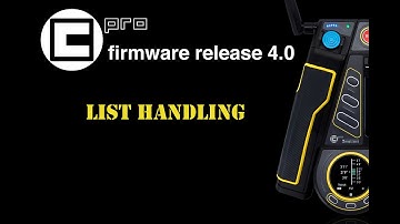 cPRO firmware release 4.0 - List handling
