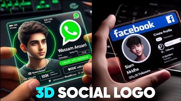 How To Create Instagram Viral 3D Ai Social Media Id Card Image | Ai Social Logo Generate For Free