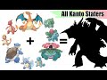 All Kanto Starters Evolution Pokémon Fusion | Drawing WORLD RECORDS | Max S