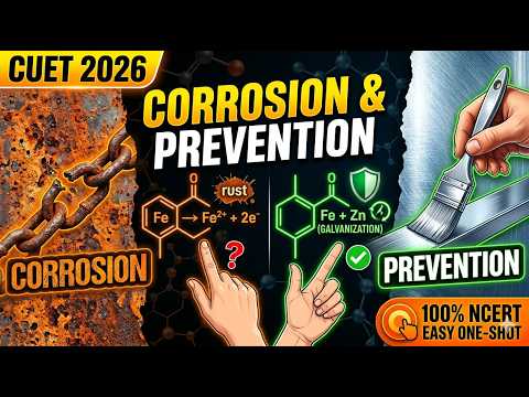CUET 2026: Corrosion & Prevention in 15 Mins! ⚡ | Class 12 Electrochemistry One-Shot