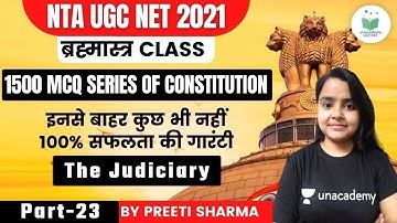 NTA UGC NET 2021 | Political Science by Preeti Sharma | 1500 MCQ Series of Constitution