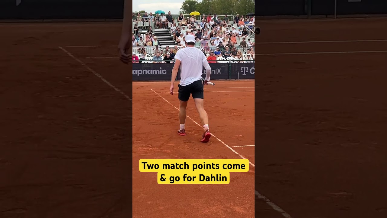 Two match points come & go for Dahlin in Bonn Open quarter-final against Daniel Galan #atpchallenger