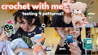crochet with me! pattern testing and market prepping 🧶🪡
