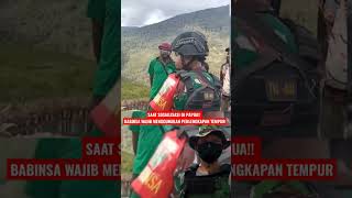 HANYA DI PAPUA BABINSA WAJIB MEMBAWA SENJATA😱 #tni #tniindonesia #kopassus #shortvideo #tniad #sedih