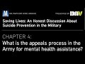 What is the appeals process in the Army for mental health assistance?