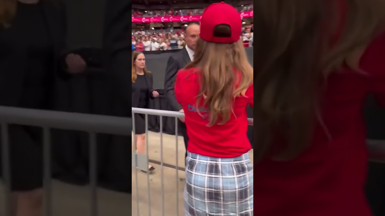 A young girl at Charlie Kirk’s memorial gifted Dan Bongino a homemade “Little Jesus” for protection!