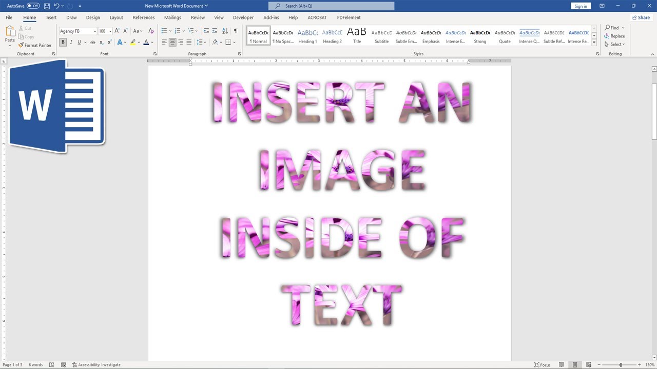 Quickly Insert an Image Inside of Text in Microsoft Word - YouTube