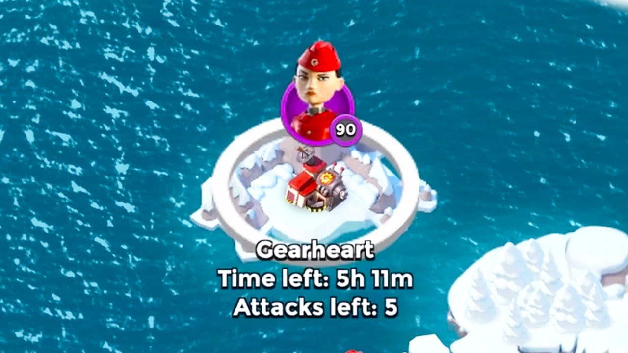ATTACKING GEARHEART ON MY LOW LEVEL ACCOUNT IN BOOM BEACH!