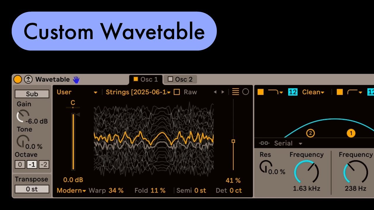 Ableton Live Tips: Custom Wavetable