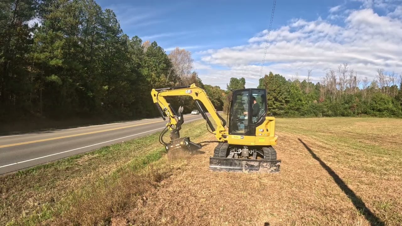  Revamping the Ditch: CAT 305CR & HM608 Mulcher in action!!