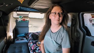 Minivan Camper Makeover - Part 3 Final Stages Of My New Setup For Full Time Solo Van Life