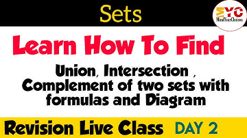 Sets | Union of Set | Intersection of Sets | Sets Class 11| Venn Diagram  | Class 11 Maths #sets