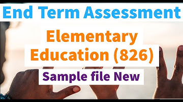 Sample file   Elementary Education (826) | AIOU INFO