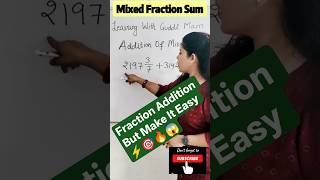 Unlike Denominators) |Add Mixed Fractions Super Fast ⚡ #maths #fractions #viral #shorts #ytshorts