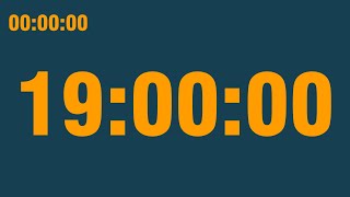 19 hour timer (play at 0.5x speed) (with end alarm, time elapsed and progress bar)